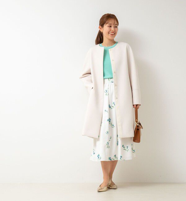 NOLLEY'S「ウォッシャブルフラワープリントスカート」|フレア|