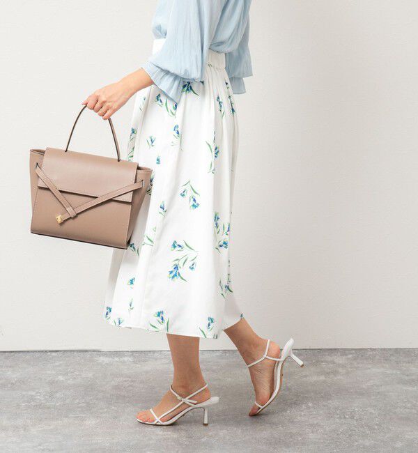 NOLLEY'S「ウォッシャブルフラワープリントスカート」|フレア|