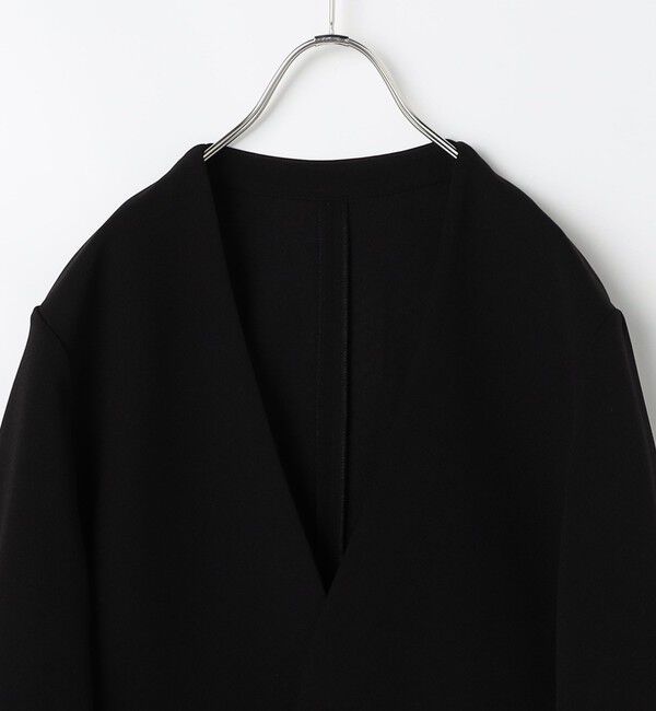 Rie Miller「ウォッシャブルノーカラージャケットジョーゼットダンボール」|ノーカラージャケット|