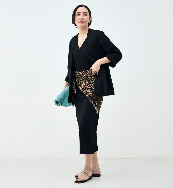 Rie Miller「ウォッシャブルノーカラージャケットジョーゼットダンボール」|ノーカラージャケット|