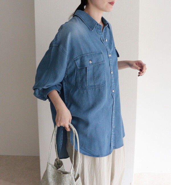 fredy emue「とろみデニムオーバーシャツ」|シャツ・ブラウス|