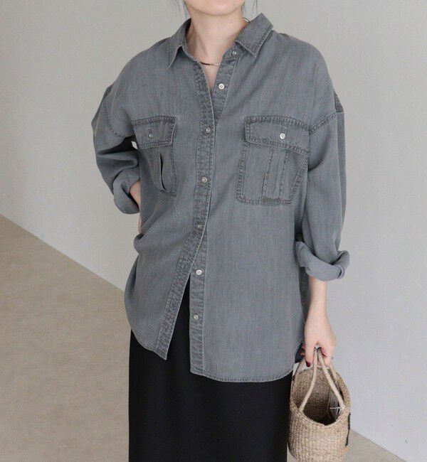 fredy emue「とろみデニムオーバーシャツ」|シャツ・ブラウス|