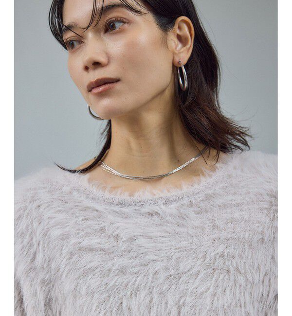 SALON adam et rope'「【WEB限定】ウォッシャブル前後2WAYシャギーニットプルオーバー」|ニット・セーター|