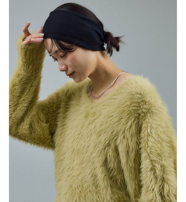 SALON adam et rope'「【WEB限定】ウォッシャブル前後2WAYシャギーニットプルオーバー」|ニット・セーター|