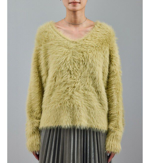 SALON adam et rope'「【WEB限定】ウォッシャブル前後2WAYシャギーニットプルオーバー」|ニット・セーター|