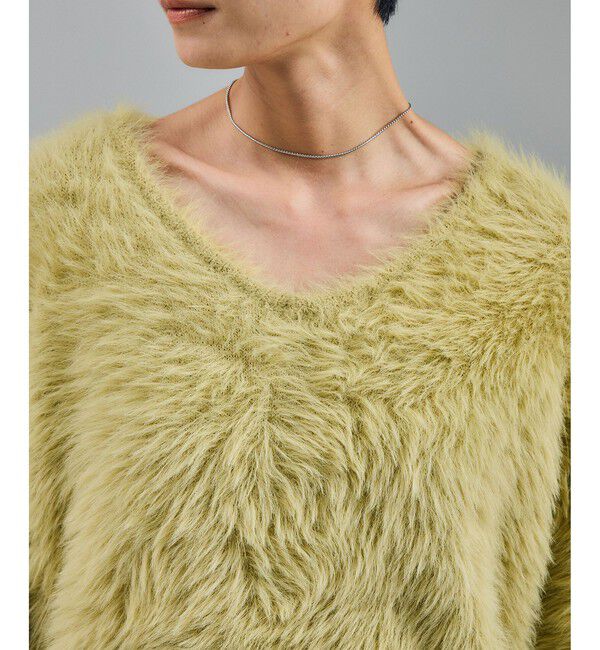 SALON adam et rope'「【WEB限定】ウォッシャブル前後2WAYシャギーニットプルオーバー」|ニット・セーター|