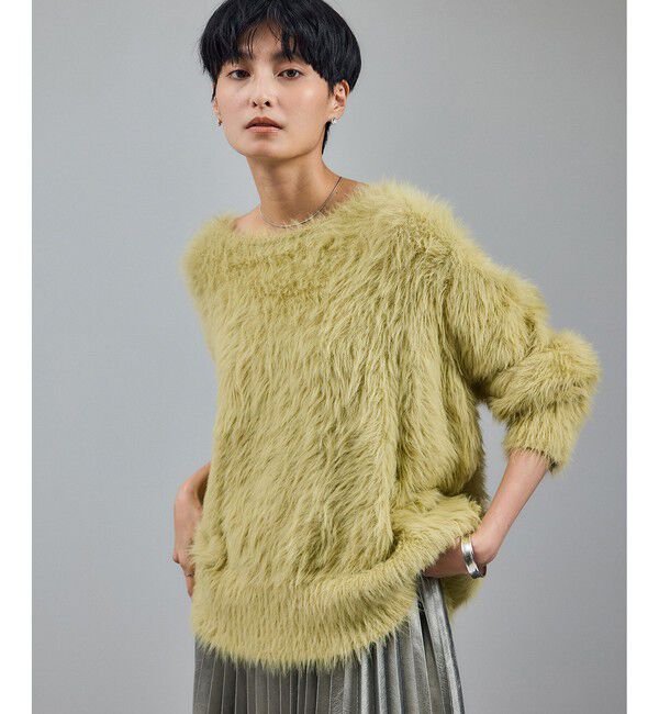 SALON adam et rope'「【WEB限定】ウォッシャブル前後2WAYシャギーニットプルオーバー」|ニット・セーター|