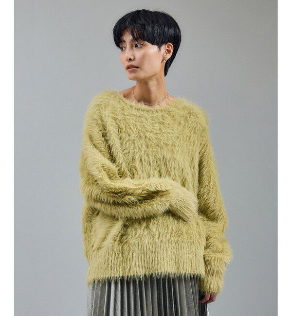 SALON adam et rope'「【WEB限定】ウォッシャブル前後2WAYシャギーニットプルオーバー」|ニット・セーター|