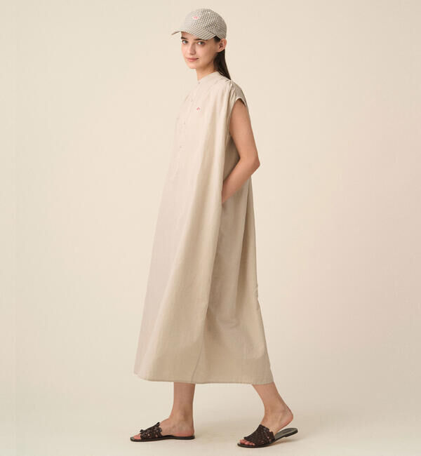 DANTON「DANTON | コットンリネン スリーブレスシャツワンピース WOMEN」|ワンピース|