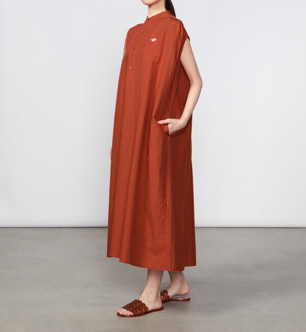 DANTON「DANTON | コットンリネン スリーブレスシャツワンピース WOMEN」|ワンピース|
