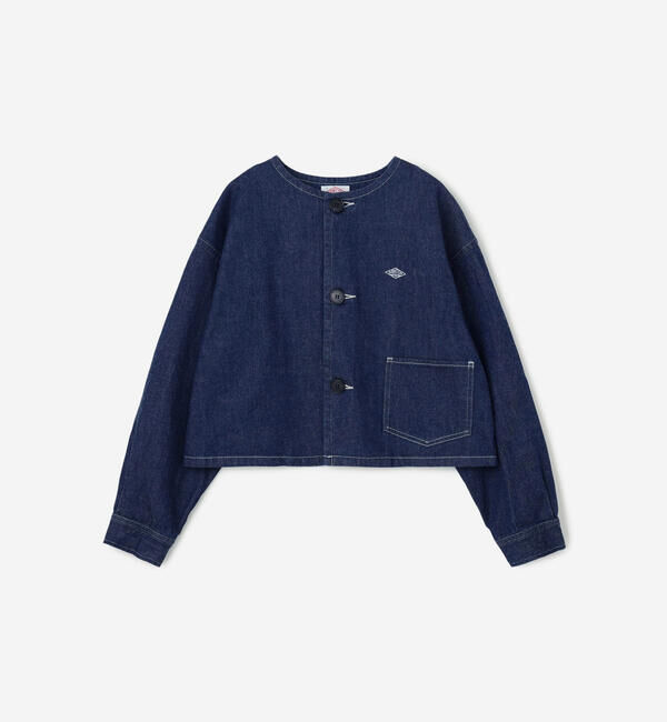 DANTON「DANTON | 11ozデニム ノーカラーショートジャケット WOMEN」|その他|