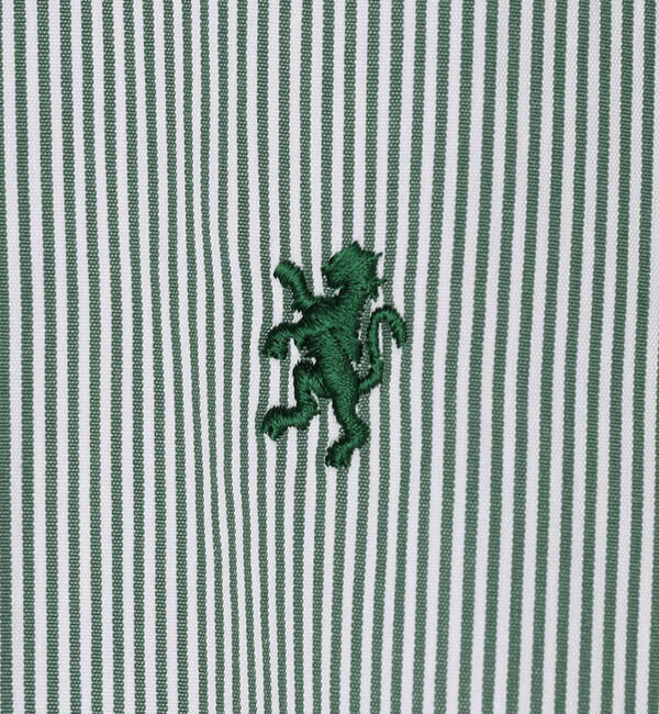  「Gymphlex | コットンストライプ フレンチスリーブシャツワンピース WOMEN」|ワンピース|