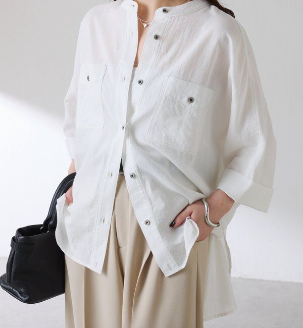  「Q.anos　ドルマンシアーデニムシャツ」|シャツ・ブラウス|