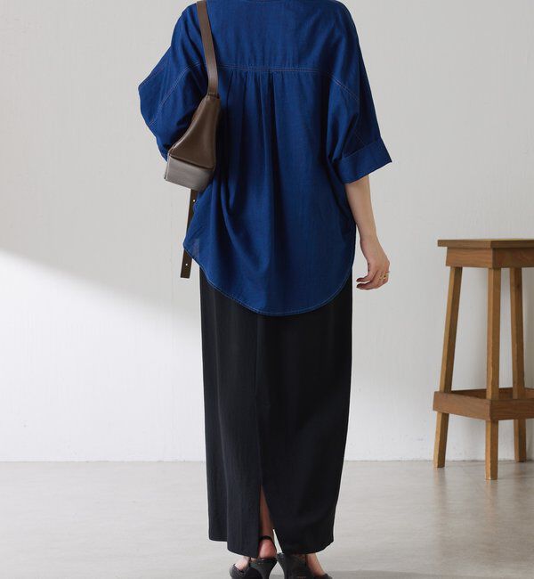  「Q.anos　ドルマンシアーデニムシャツ」|シャツ・ブラウス|