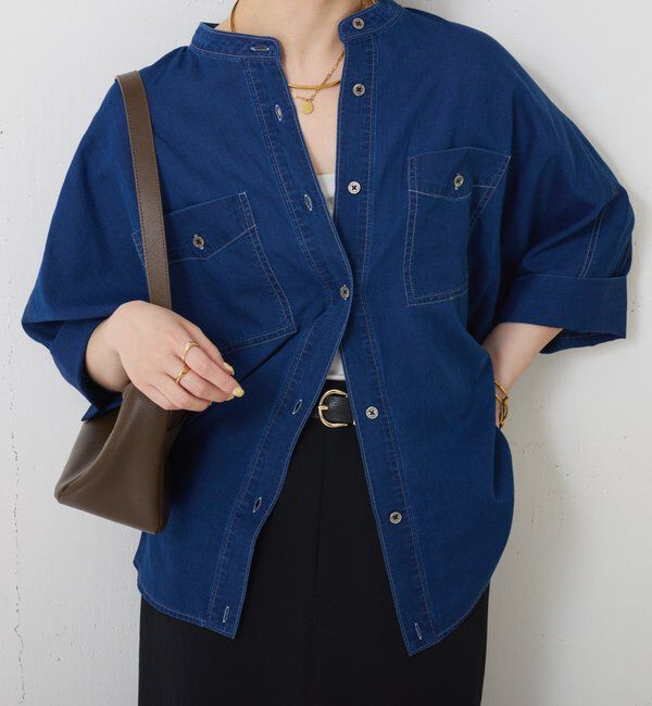  「Q.anos　ドルマンシアーデニムシャツ」|シャツ・ブラウス|