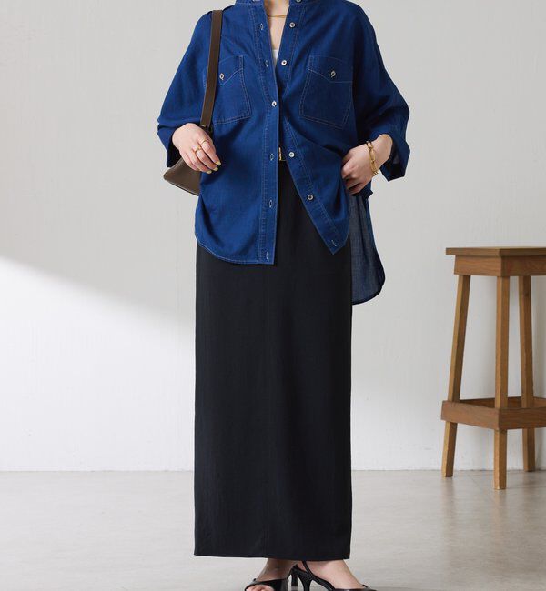  「Q.anos　ドルマンシアーデニムシャツ」|シャツ・ブラウス|
