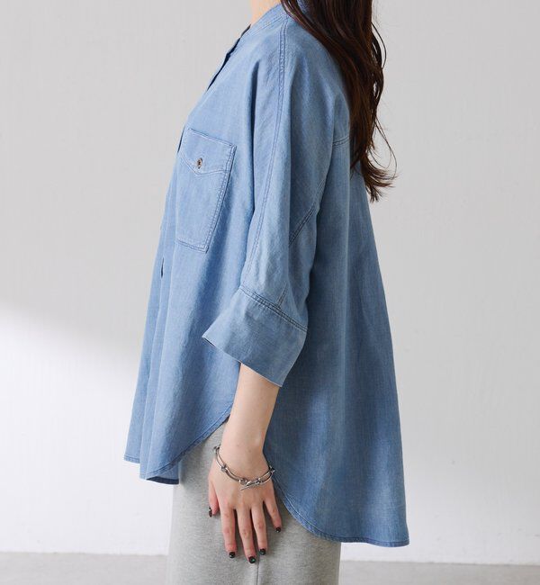  「Q.anos　ドルマンシアーデニムシャツ」|シャツ・ブラウス|