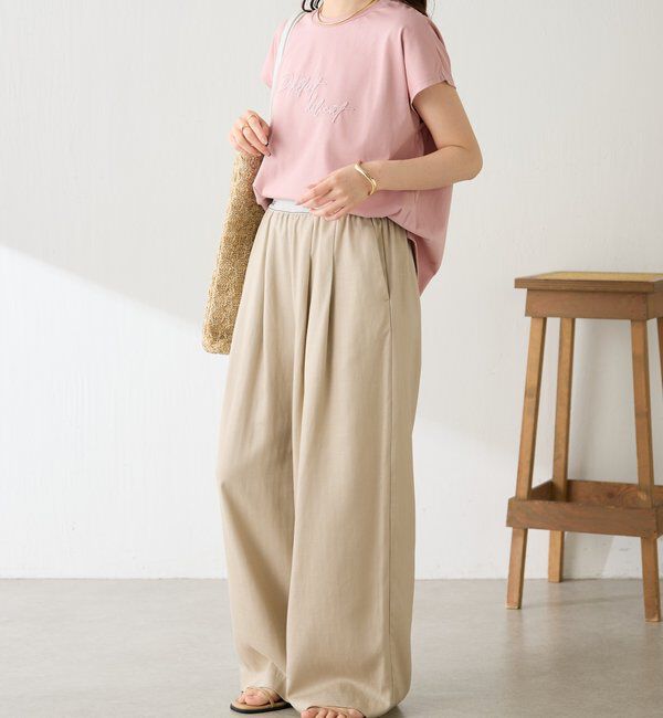  「ミニビーズロゴフレンチTシャツ」|Tシャツ・カットソー|