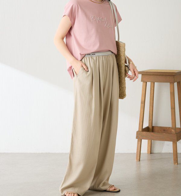  「ミニビーズロゴフレンチTシャツ」|Tシャツ・カットソー|