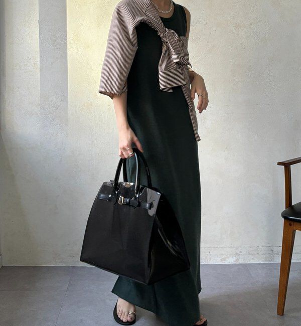  「【全骨格細見え】ブークレーダンボールタンクワンピース」|ワンピース|