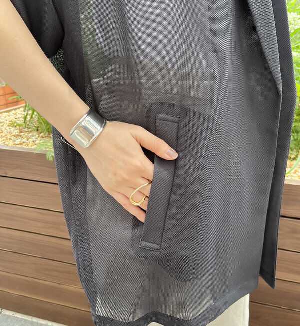  「メッシュ半袖ジャケット」|テーラードジャケット|