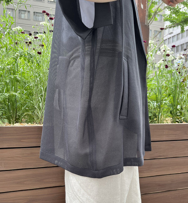  「メッシュ半袖ジャケット」|テーラードジャケット|