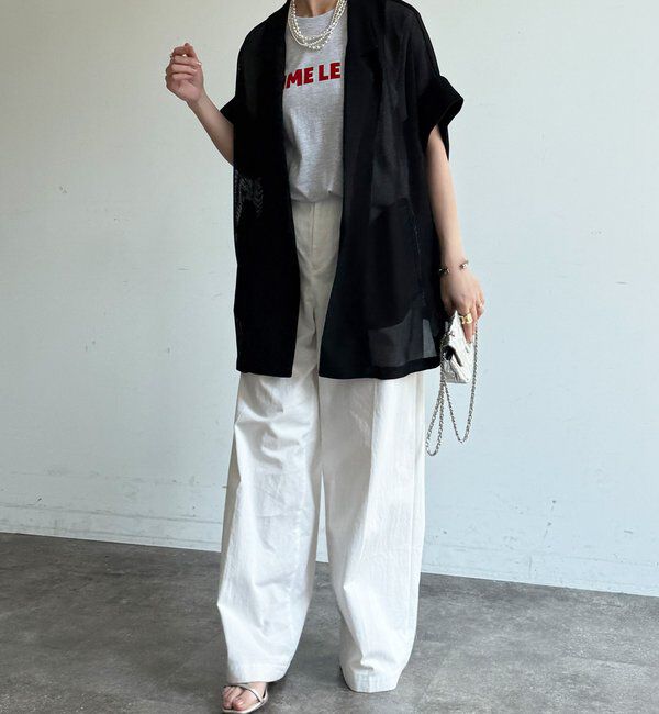  「メッシュ半袖ジャケット」|テーラードジャケット|