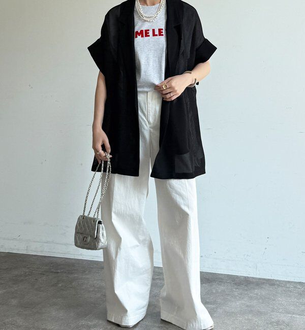  「メッシュ半袖ジャケット」|テーラードジャケット|