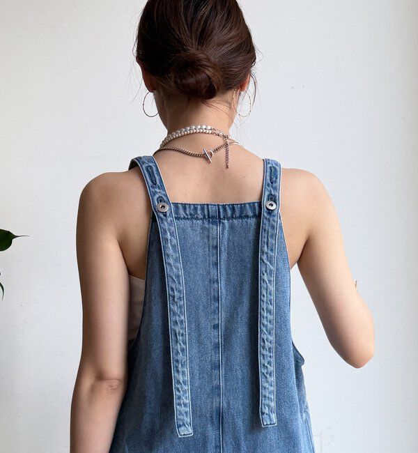  「【WEB限定】深Vサロペット」|ワンピース|