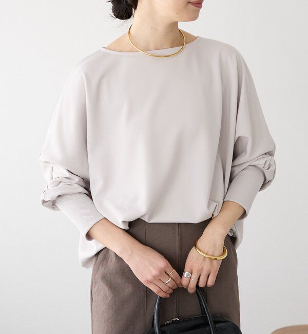  「【万能ブラウス】カットジョーゼットドルマンプルオーバー」|Tシャツ・カットソー|
