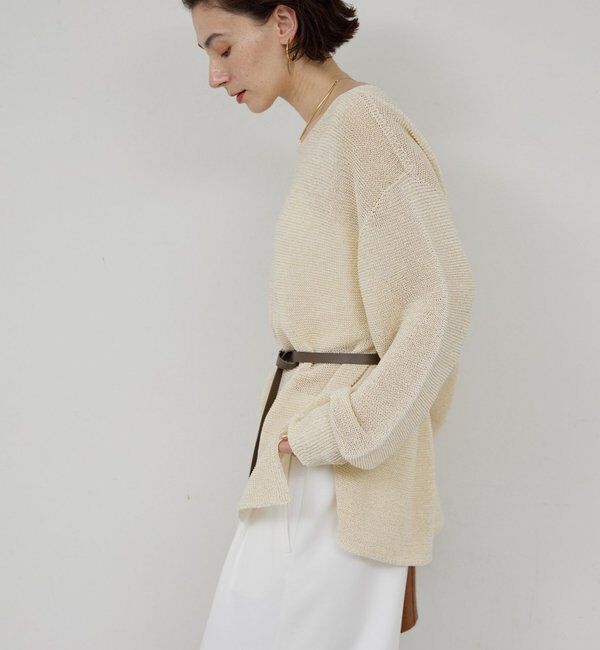  「ペーパーヤーンメッシュニット」|ニット・セーター|