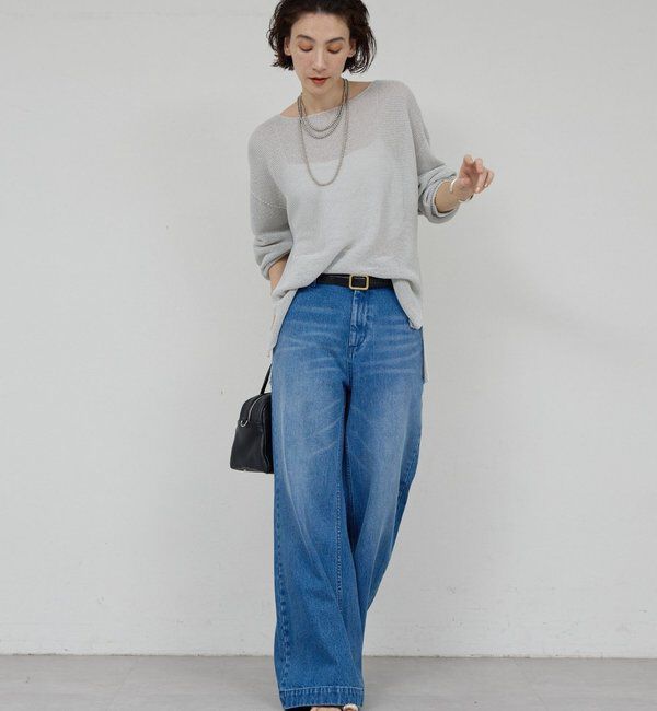  「ペーパーヤーンメッシュニット」|ニット・セーター|