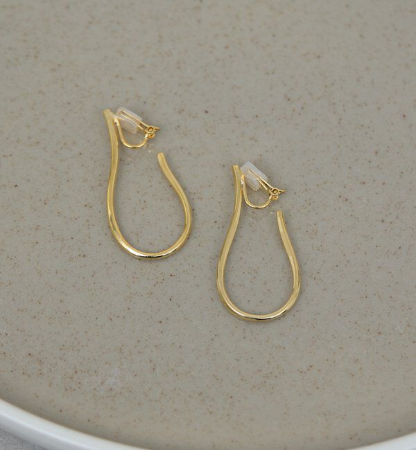  「ドロップフープクリップイヤリング」|リング|