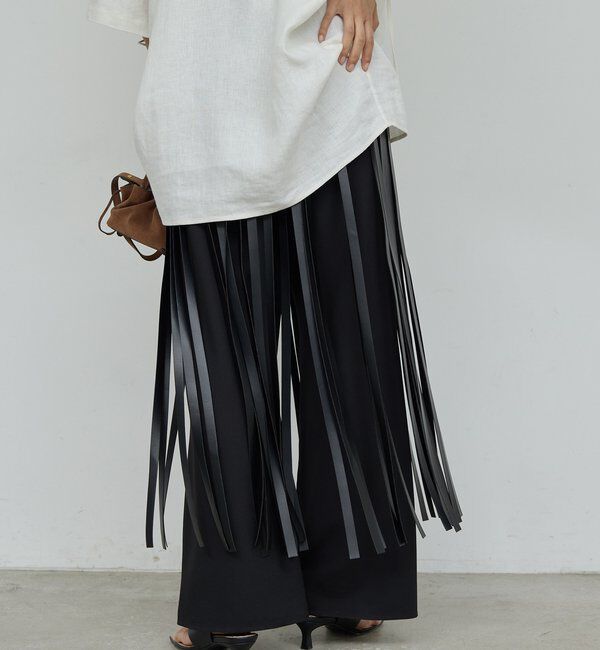  「レザーフリンジスカート」|スカート|