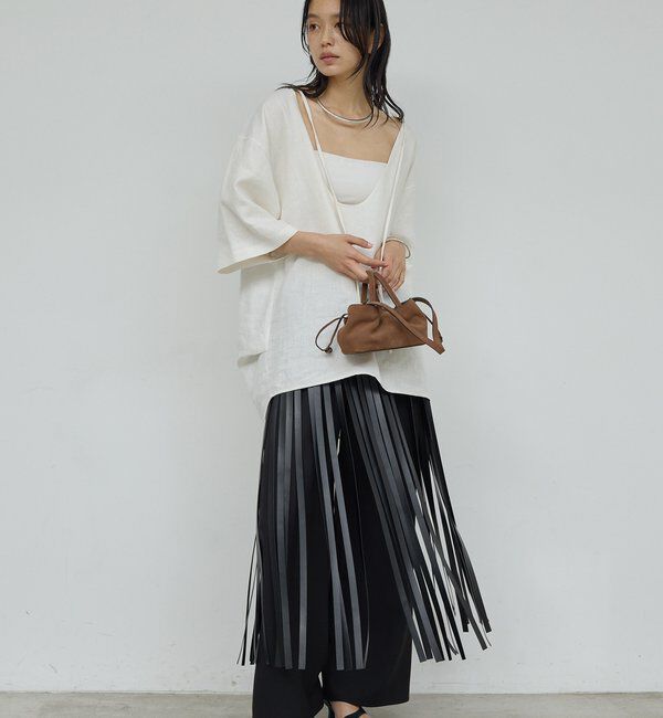  「レザーフリンジスカート」|スカート|