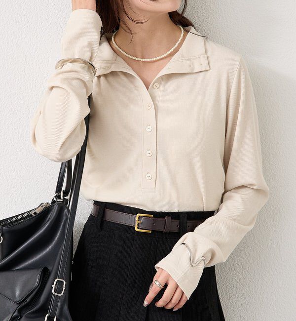  「リブヘンリーネックプルオーバー」|Tシャツ・カットソー|