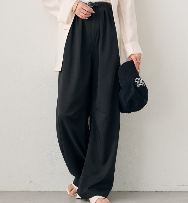  「ベルト付きボリュームスラックス」|チノ|