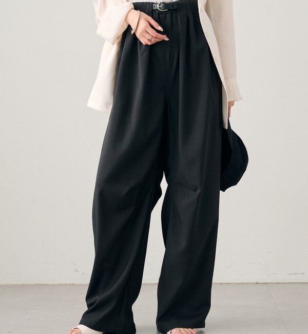  「ベルト付きボリュームスラックス」|チノ|