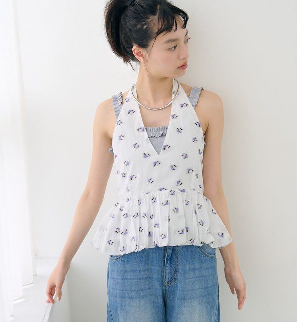  「フラワーホルターブラウス」|シャツ・ブラウス|