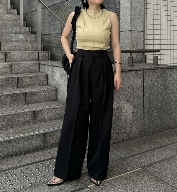  「【累計2万本突破！】【低身長・高身長サイズあり】2タックワイドパンツ」|チノ|