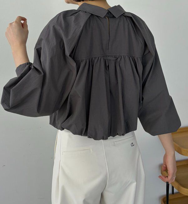  「バルーンクロップシャツ」|シャツ・ブラウス|