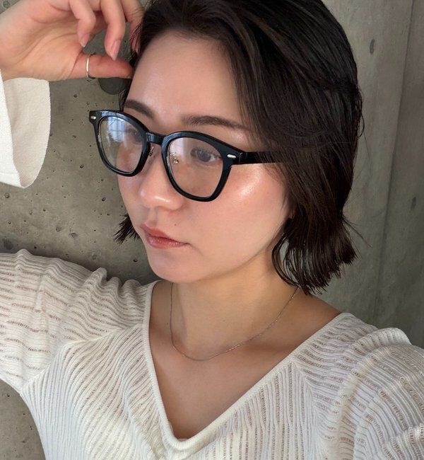  「スクエアメガネ」|サングラス|クリア