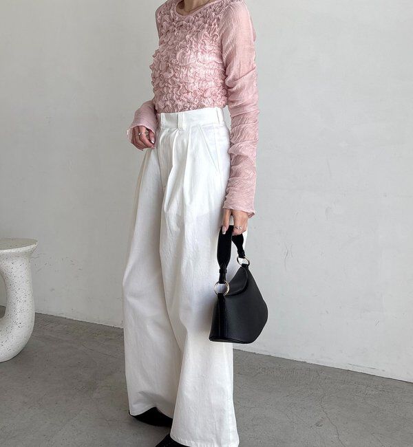  「【前後2WAY】シアーバブルブラウス」|シャツ・ブラウス|