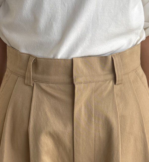  「【腰回りカバー/低身長サイズあり】2タックチノパン」|チノ|