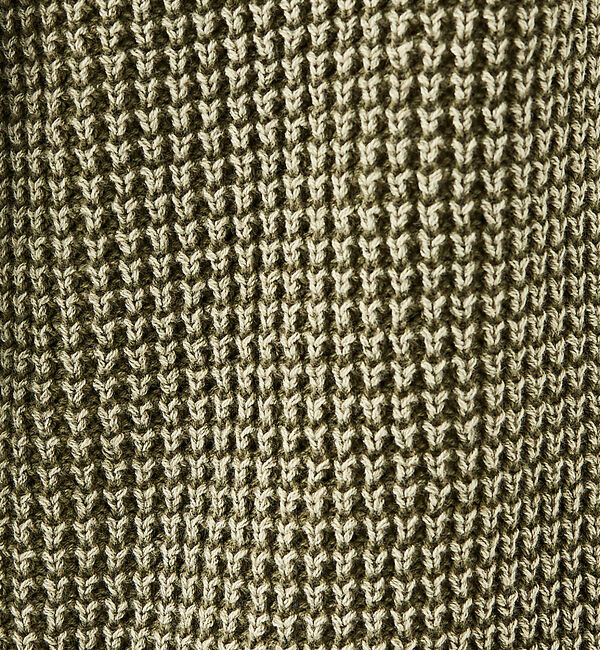 ABAHOUSE「【Revo.レボ】パウダーブリーチ加工ワッフルコットンニットカーディガン/ユニセ」|カーディガン|