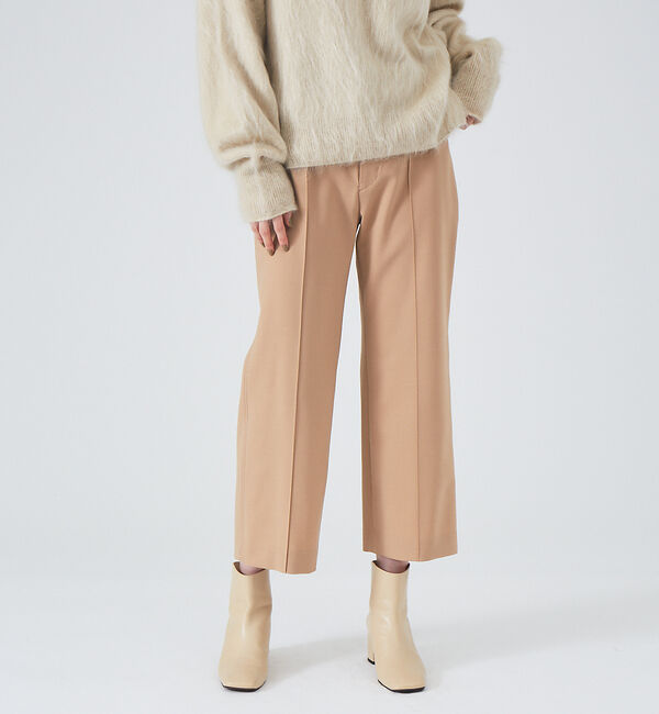 qualite「ピンタックフレアパンツ」|その他|ベージュ