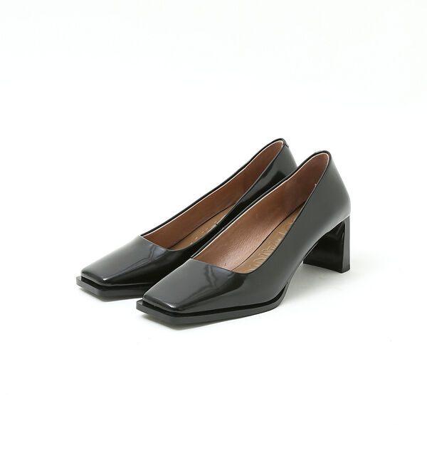 AU BANNISTER「スクエアヒールパンプス」|パンプス|ブラック
