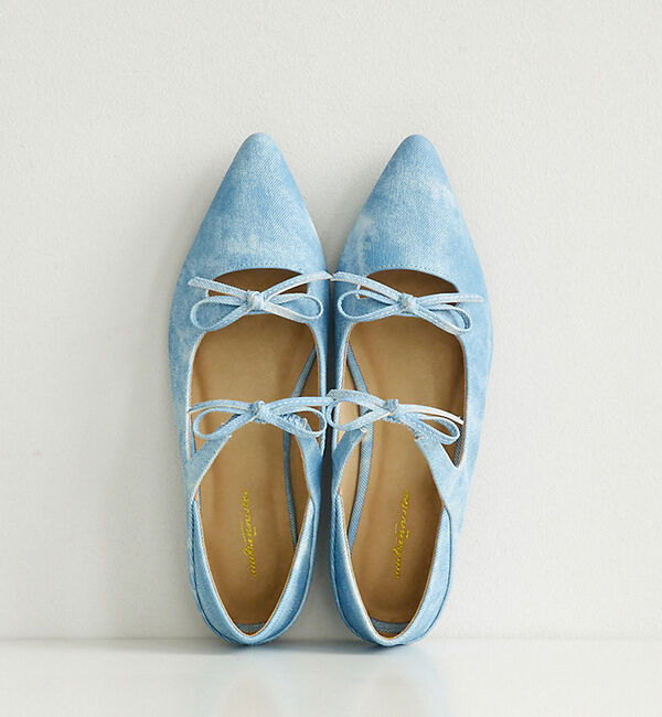 AU BANNISTER「【販売店舗限定】ダブルリボンポインテッドパンプス」|パンプス|ライトブルー