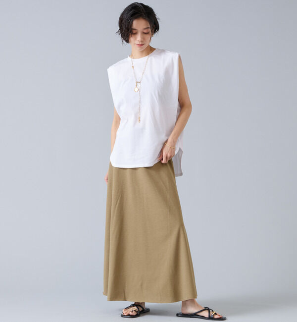 Liesse「【定番】ニュアンスノースリーブカットソー」|Tシャツ・カットソー|