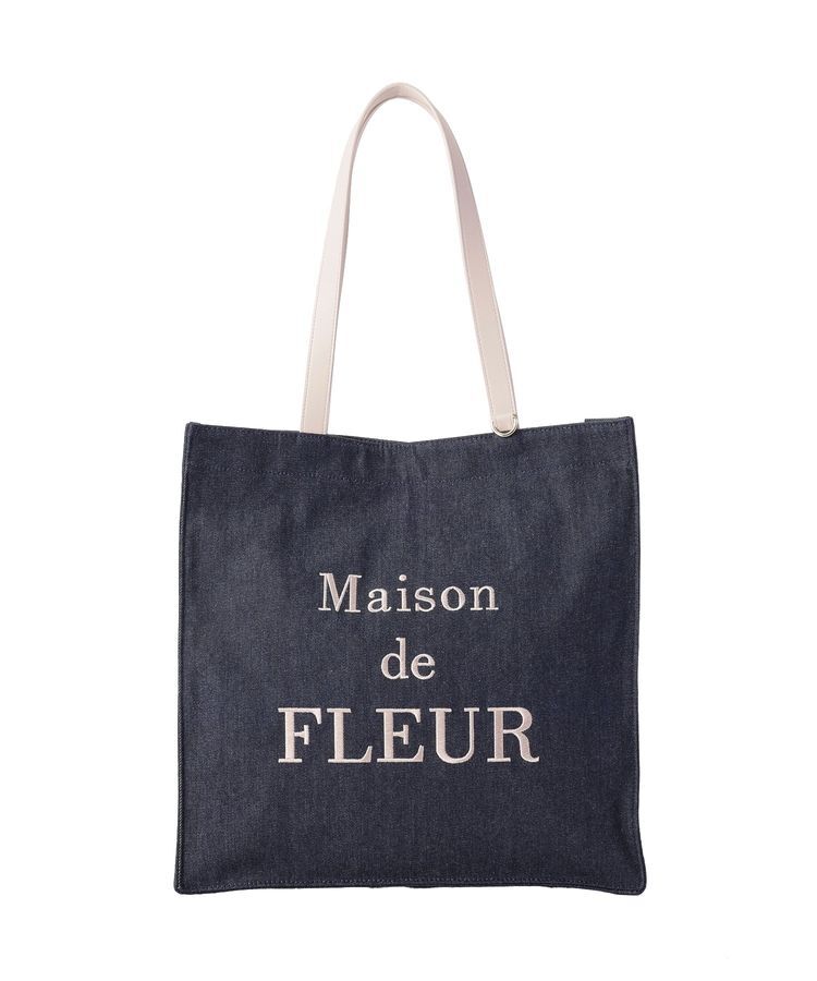 Maison de FLEUR「デニムブランドロゴスクエアトートバッグ」|トートバッグ|
